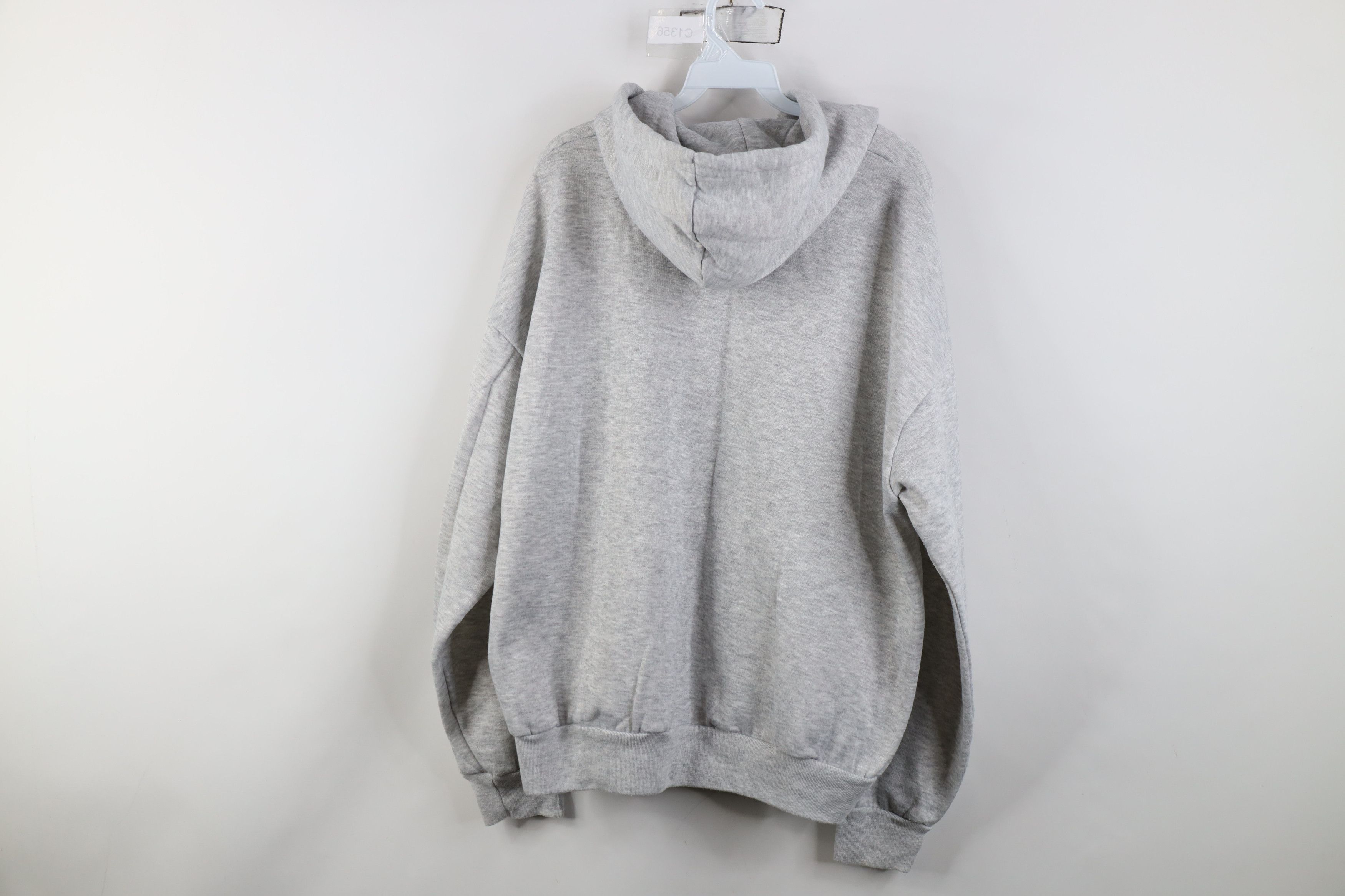Vintage Vintage 90s Streetwear Hoodie Sweatshirt Heather Gray Size US XL / EU 56 / 4 - 10 Thumbnail