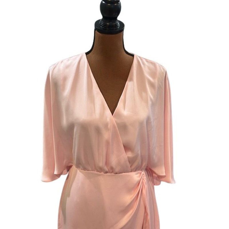 Ramy Brook Ramy Brook “Alexis” Faux Wrap Mini Dress in Candy Pink NWT Size S / US 4 / IT 40 - 2 Thumbnail
