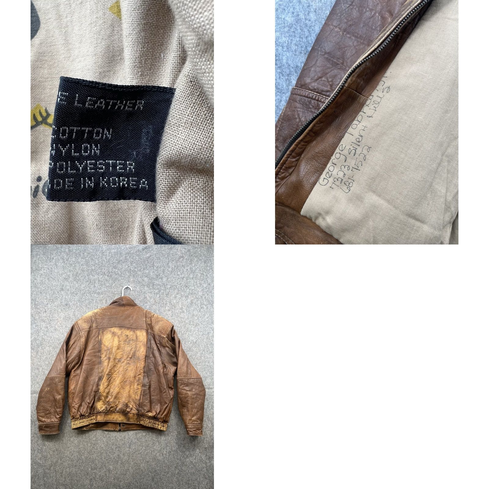 Vintage VINTAGE Mirage Bomber Jacket Brown Leather Flight Dictionary? Size US XS / EU 42 / 0 - 9 Thumbnail
