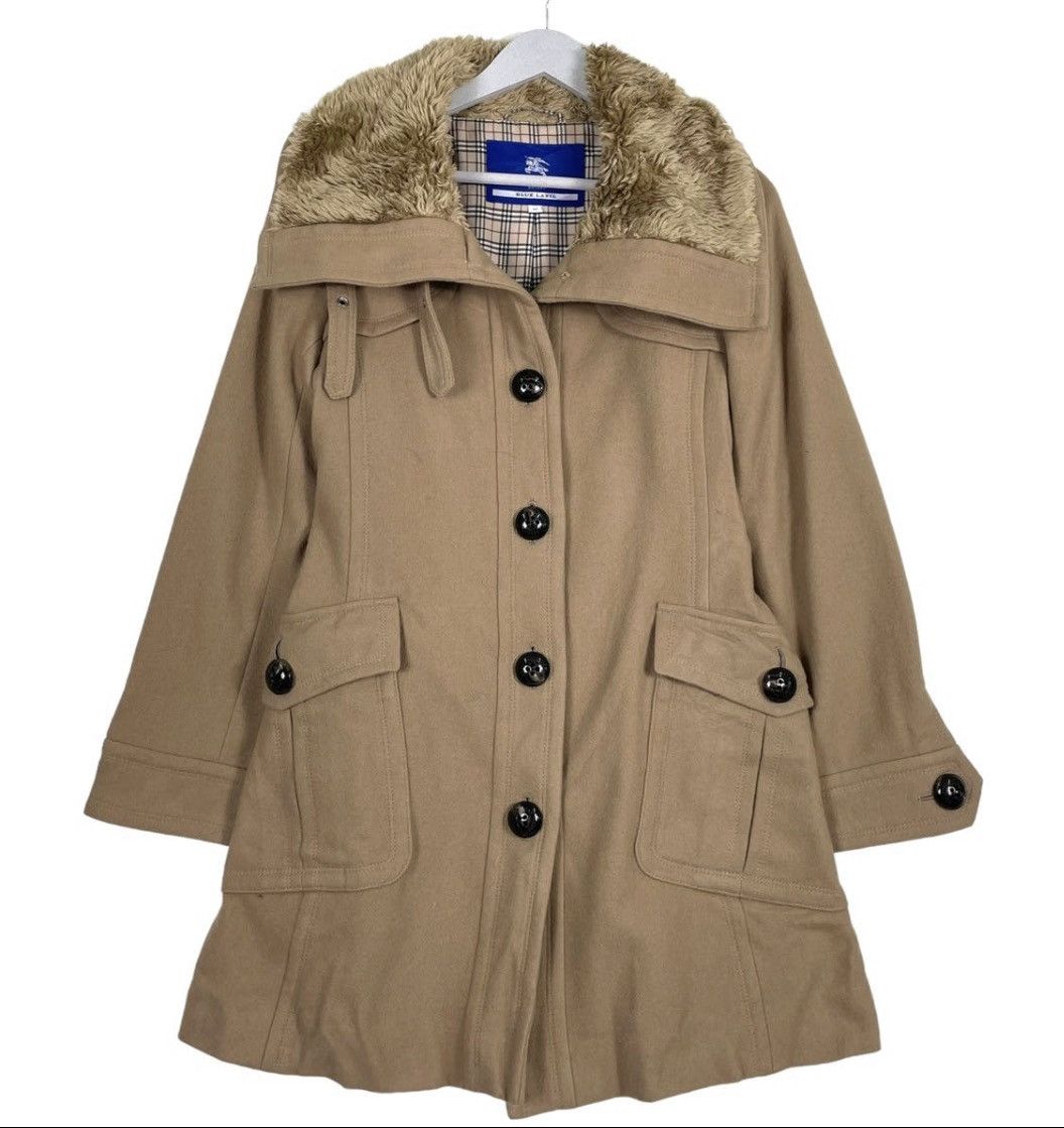 Burberry 💥BURBERRY FUR NECK WINTER WOOL JACKET Size M / US 6-8 / IT 42-44 - 1 Thumbnail