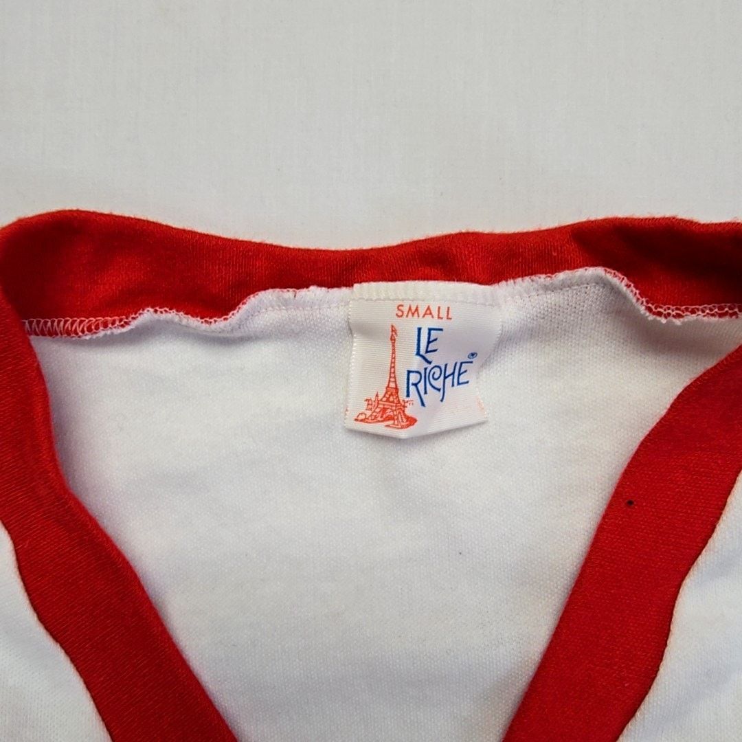 Vintage Vintage Montana Raglan Shirt Red White Le Riche S Tee 90s Size S / US 4 / IT 40 - 5 Thumbnail