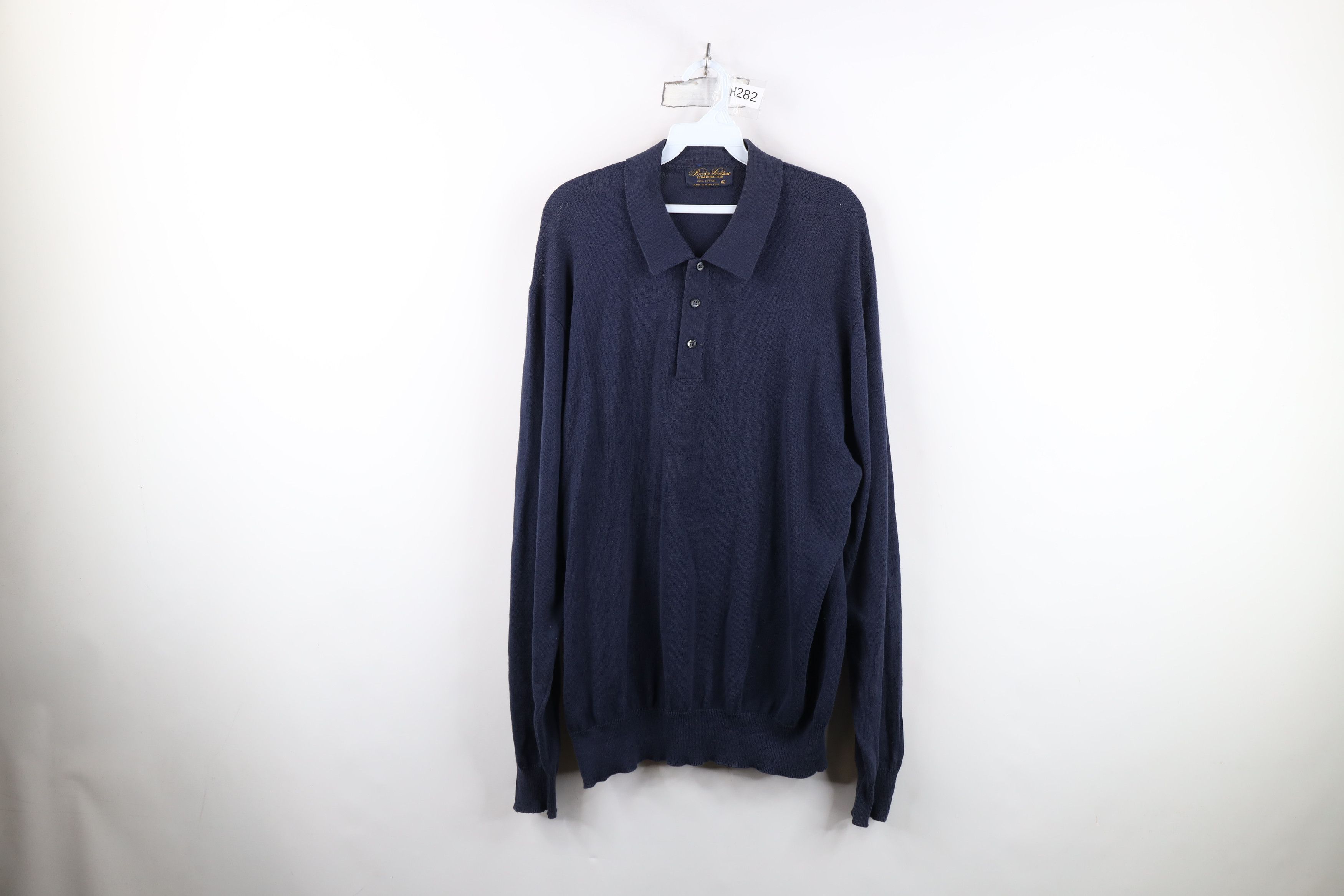 Brooks Brothers Vintage 60s Brooks Brothers Cotton Knit Collared Sweater Size US L / EU 52-54 / 3 - 1 Thumbnail
