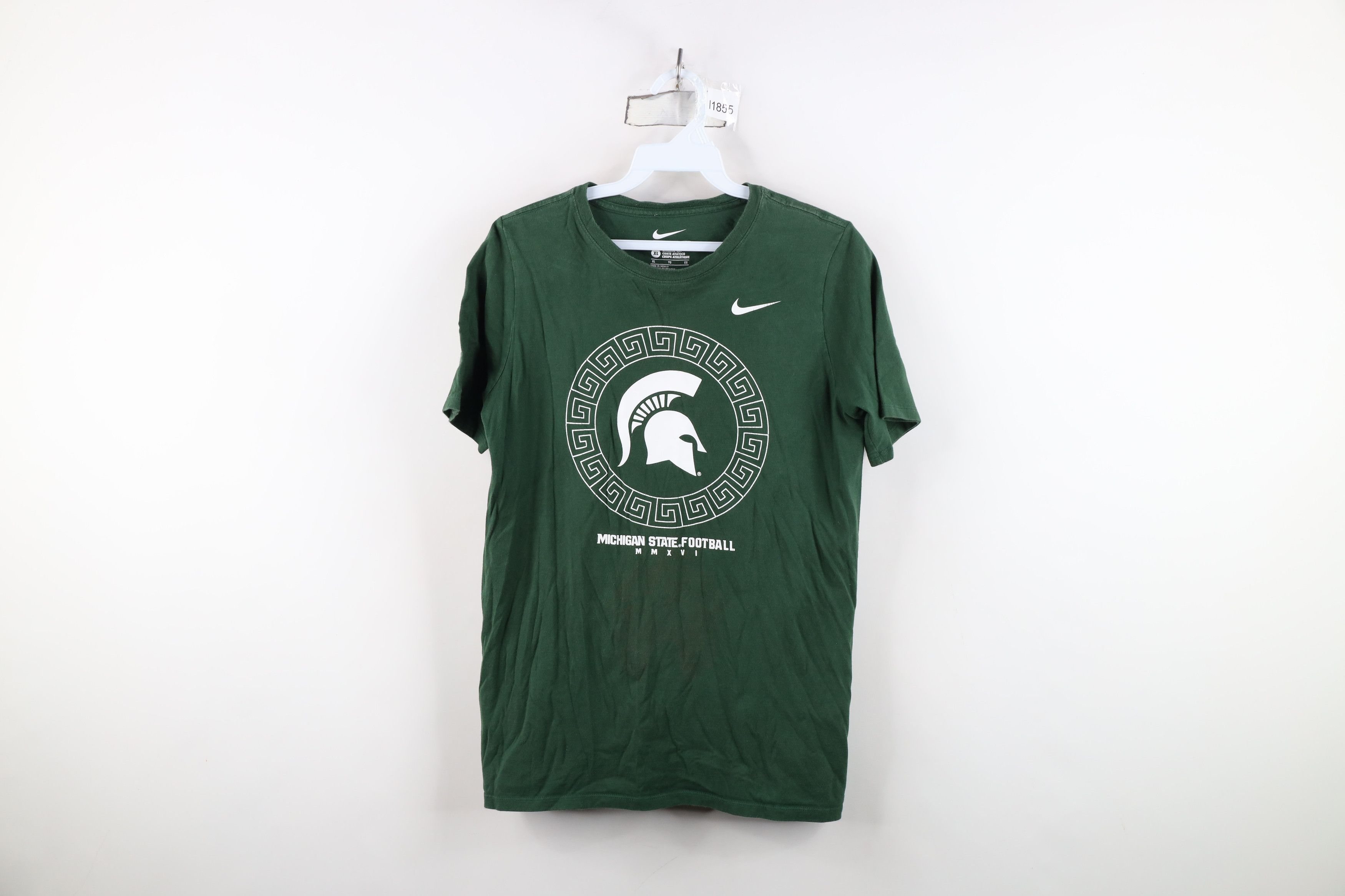 Nike Nike Michigan State University Football T-Shirt Green Size XL / US 12-14 / IT 48-50 - 1 Thumbnail