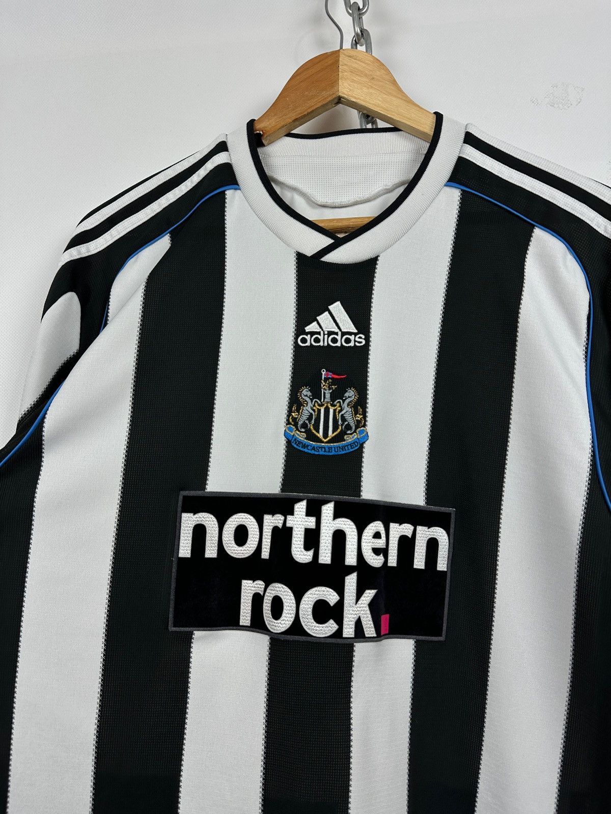 Adidas 2009/10 Adidas Newcastle United Vintage Soccer Jersey Size US XL / EU 56 / 4 - 9 Thumbnail