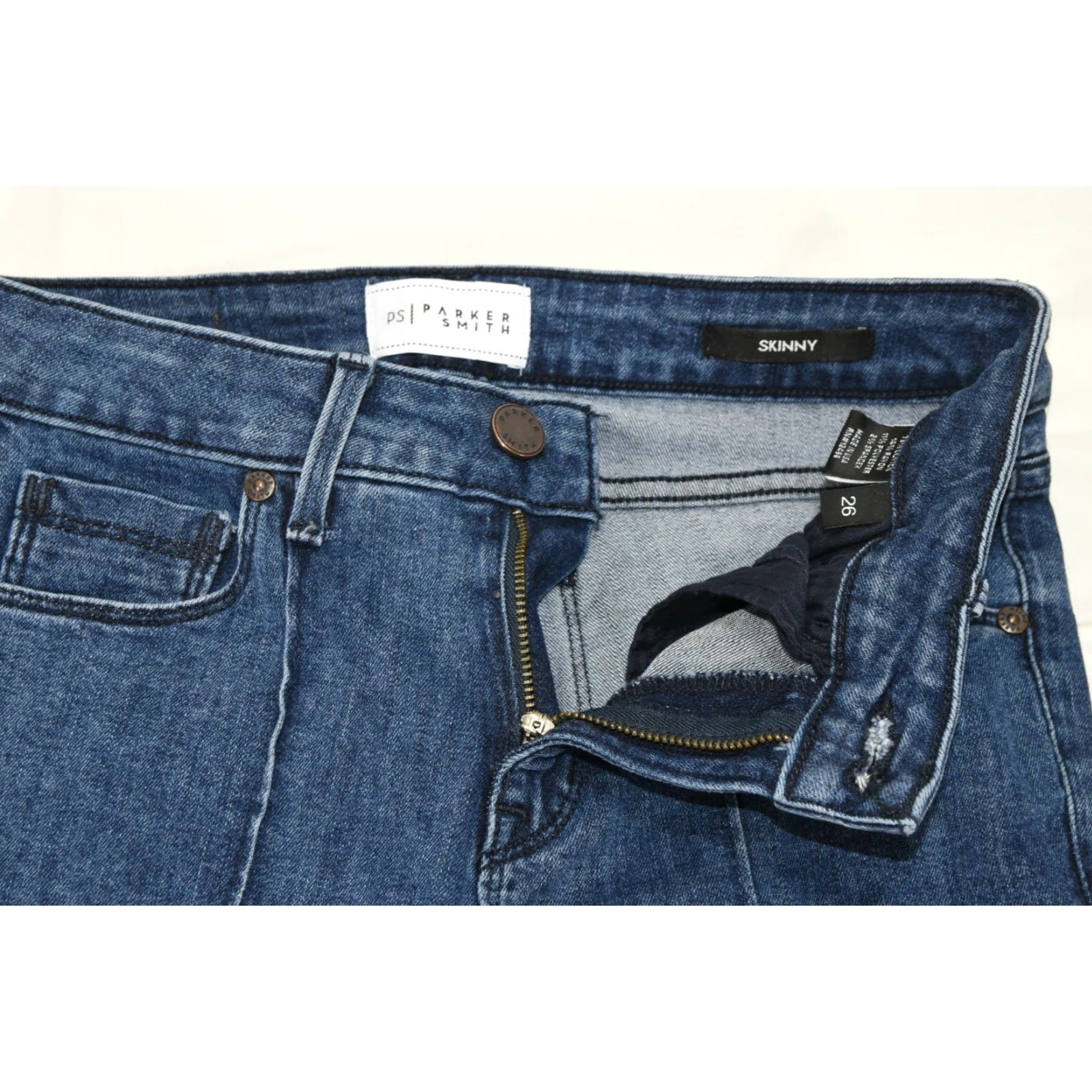 Parker Parker Smith Jeans Skinny Blue Size 26 Womens Slim Leg Cotton Blend Front Seam Size 26" / US 2 / IT 38 - 7 Thumbnail