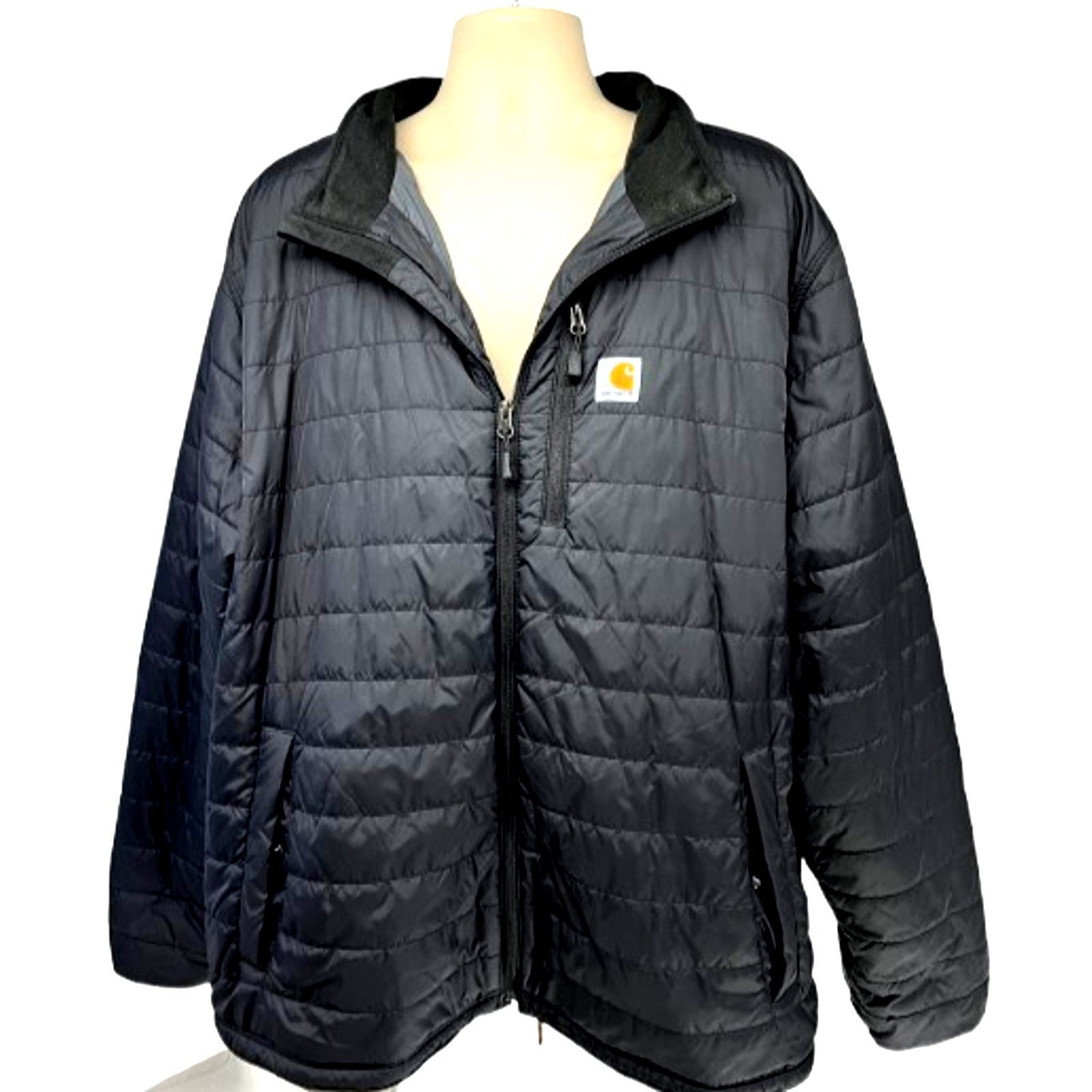 Carhartt Carhartt Gray Black Zip Up Puffer Jacket Mens 2XL Pockets Size US XXL / EU 58 / 5 - 2 Thumbnail