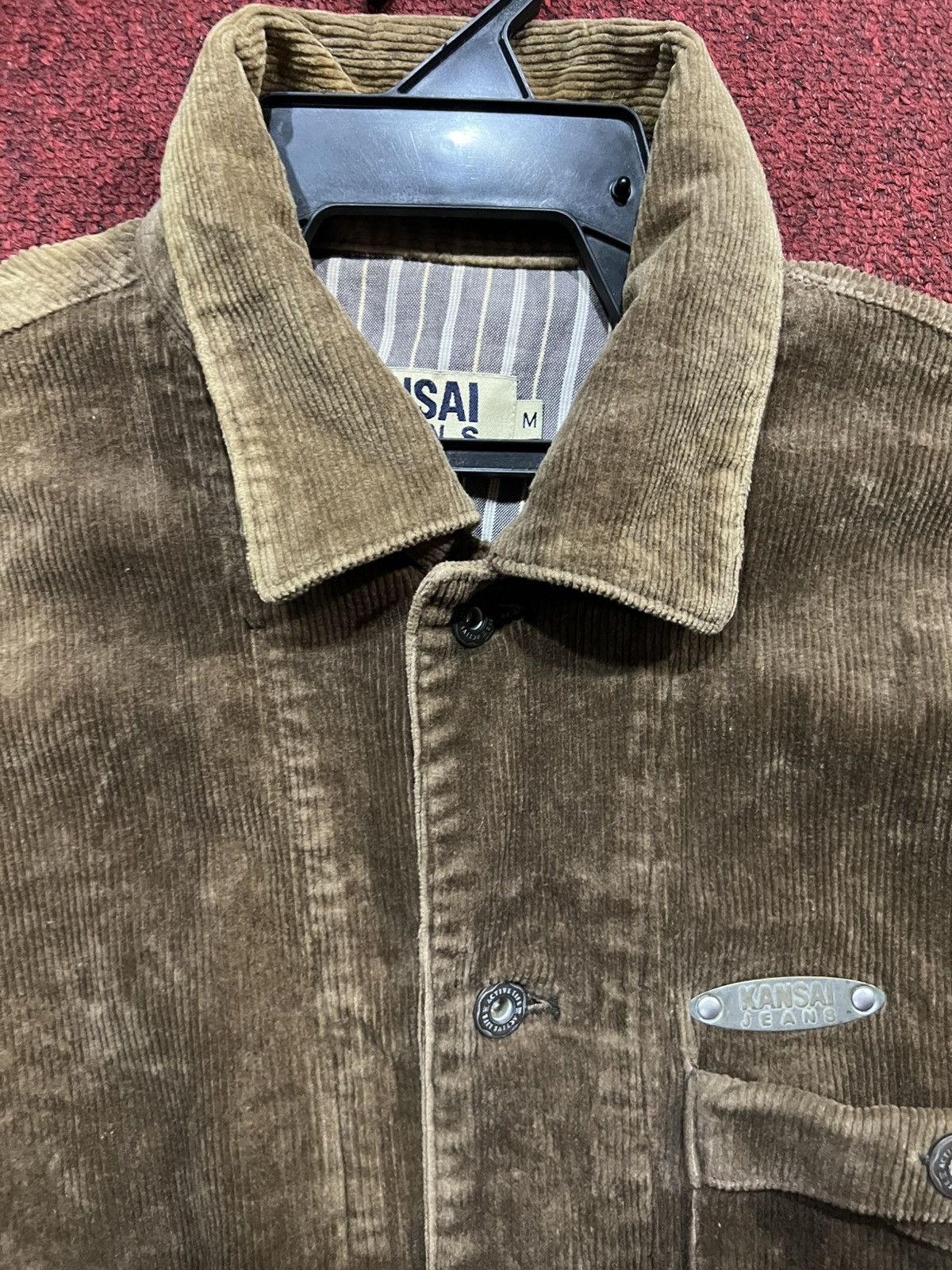 Kansai Yamamoto Kansai jeans vintage corduroy brown button up jacket Size US M / EU 48-50 / 2 - 3 Thumbnail