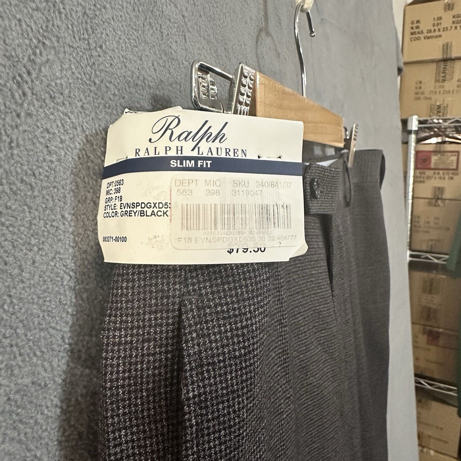 Polo Ralph Lauren Polo Ralph Lauren Dress Pants Slim Fit Gray Black 36x32 NWT Size US 36 / EU 52 - 3 Thumbnail