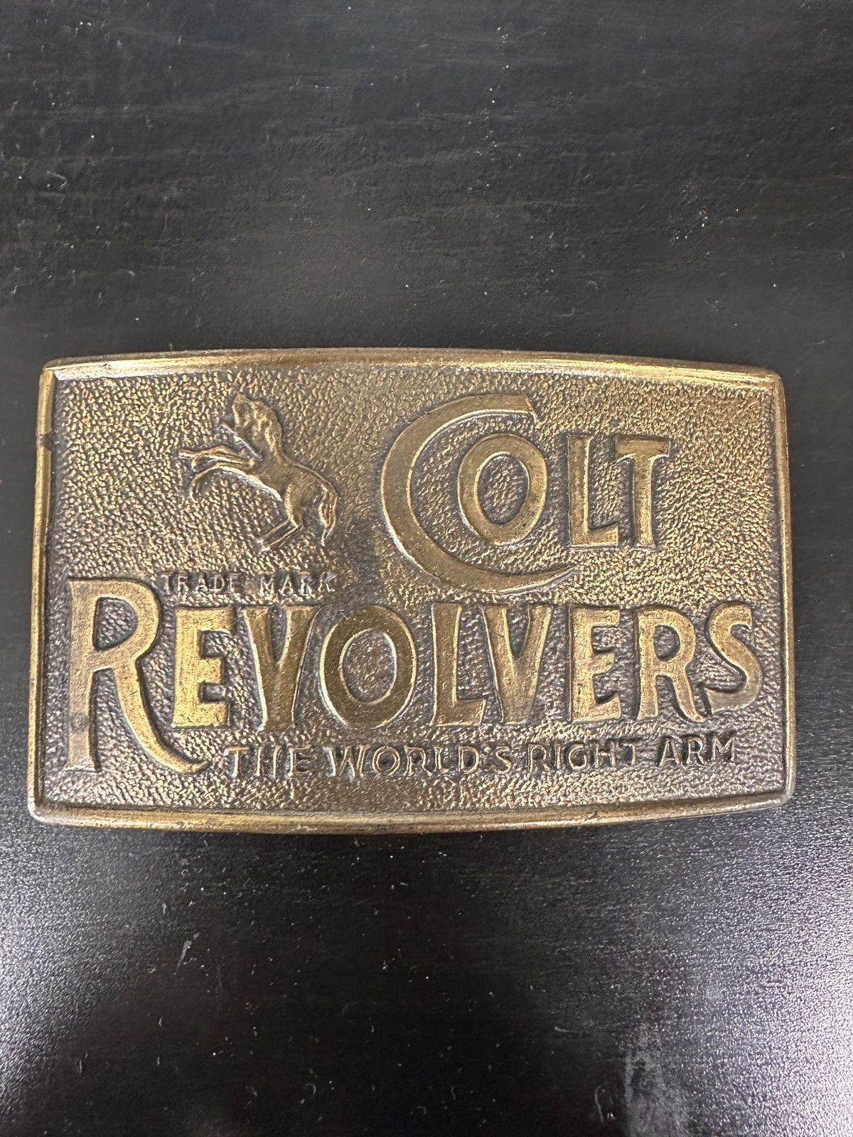 Vintage Colt Revolvers brass belt buckle Size ONE SIZE - 1 Thumbnail