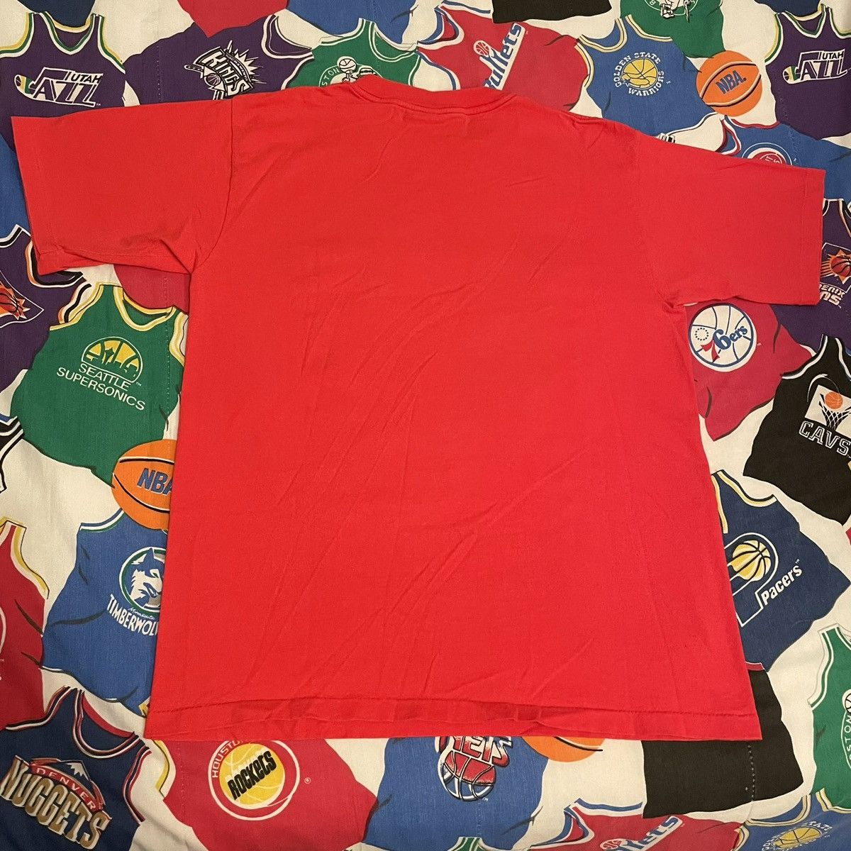 NBA × Salem Sportswear × Vintage Vintage 1990 NBA Philadelphia 76ers Sixers Basketball Tee Size US L / EU 52-54 / 3 - 2 Thumbnail