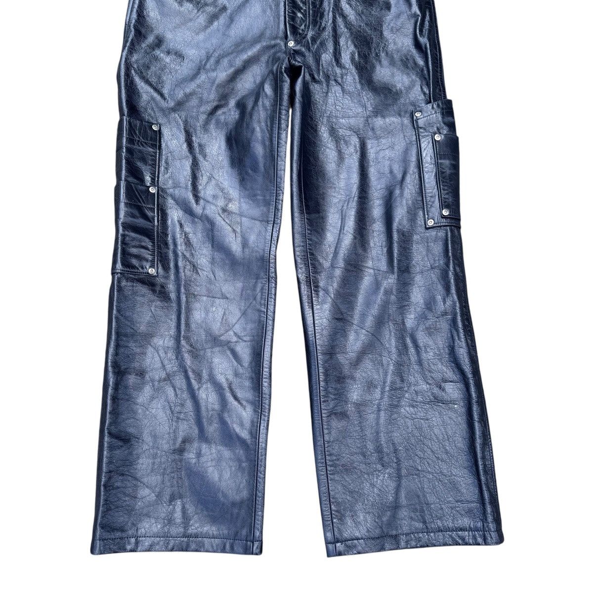 20471120 20471120 Black Leather Carpenter Pants Cowhide Size US 36 / EU 52 - 8 Thumbnail