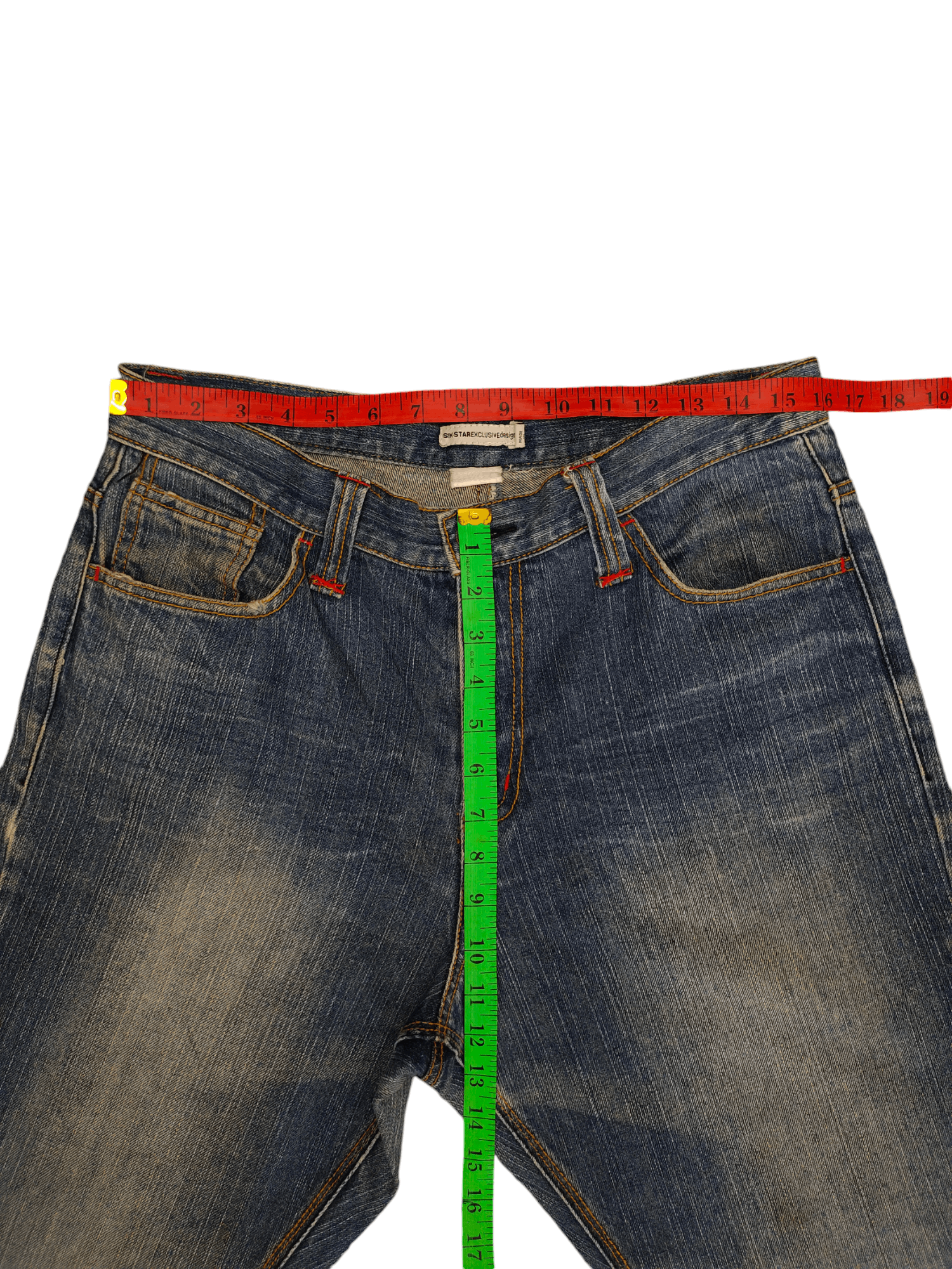 If Six Was Nine Flare Jeans Six Star Clawmark Distress Faded Denim Bootcut Size US 32 / EU 48 - 8 Thumbnail