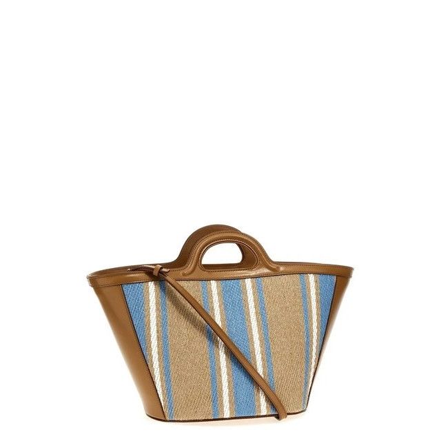 Marni MARNI Tropicalia Small Brown Raffia-Effect Top Handle Bag Ne Size ONE SIZE - 2 Thumbnail