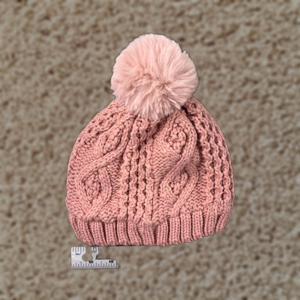 Vintage Evsie Beanie Women One Size Pink Knit Lined Logo Ski Hat Womens Size ONE SIZE - 1 Thumbnail