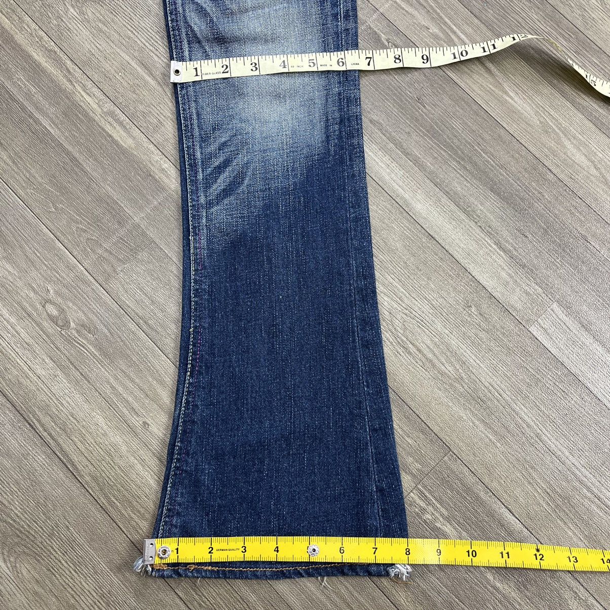 Japanese Brand 2000s Sly Japan Clawmark Distressed Punk Bootcut Flare Jeans Size US 26 / EU 42 - 21 Thumbnail