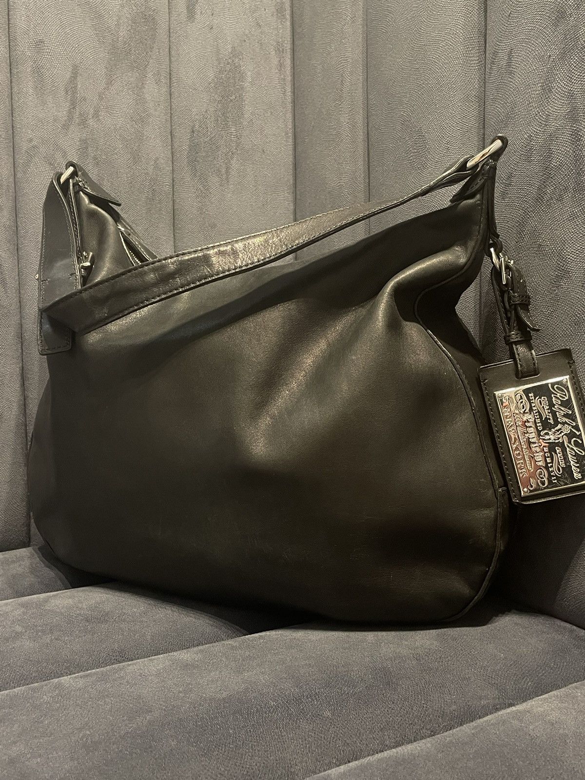 Ralph Lauren Ralph Lauren Shoulder Bag Leather Black women's Size ONE SIZE - 1 Thumbnail