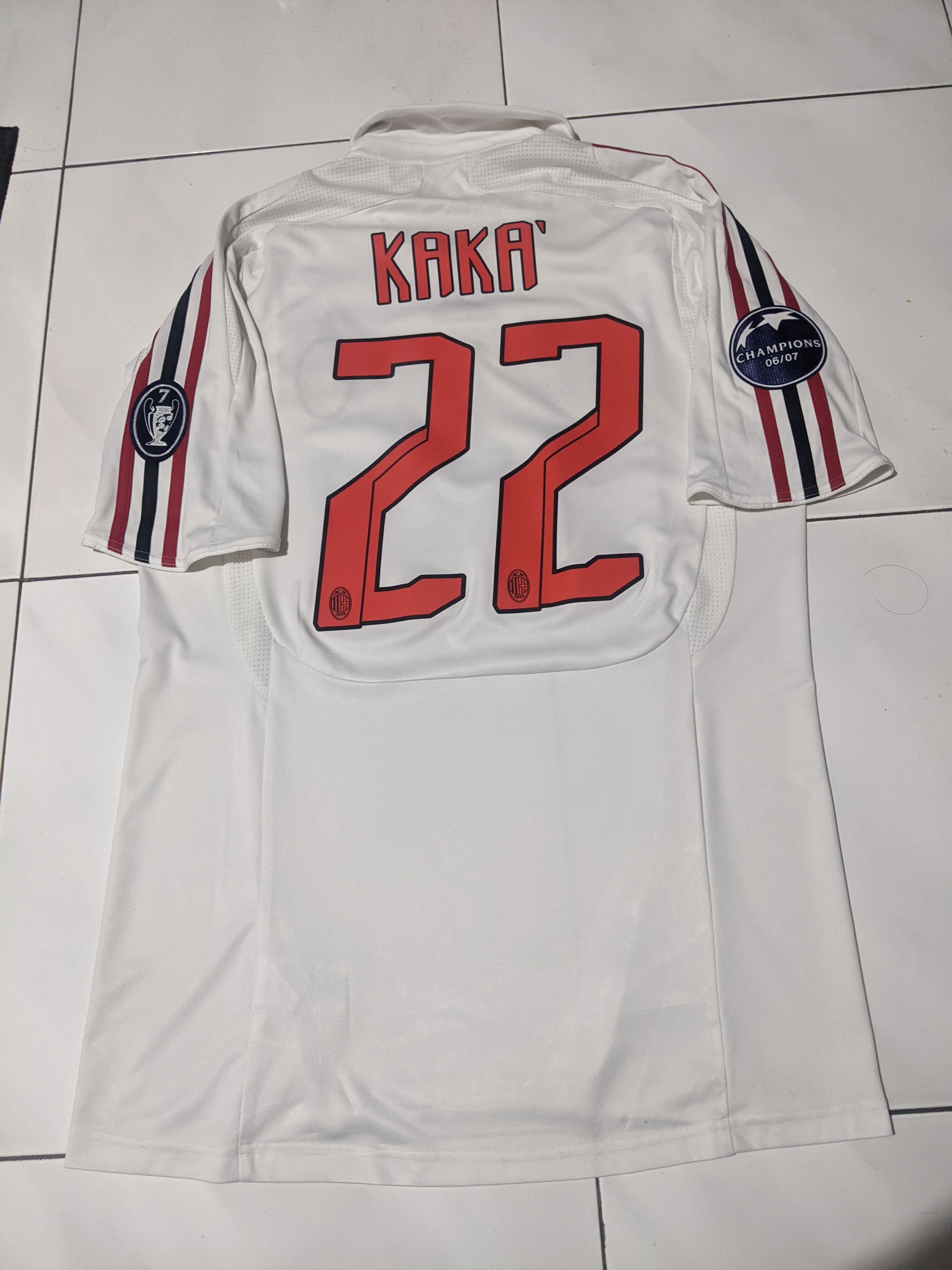 Adidas AC Milan 2007 away Jersey Kaka football shirt Size US M / EU 48-50 / 2 - 2 Thumbnail