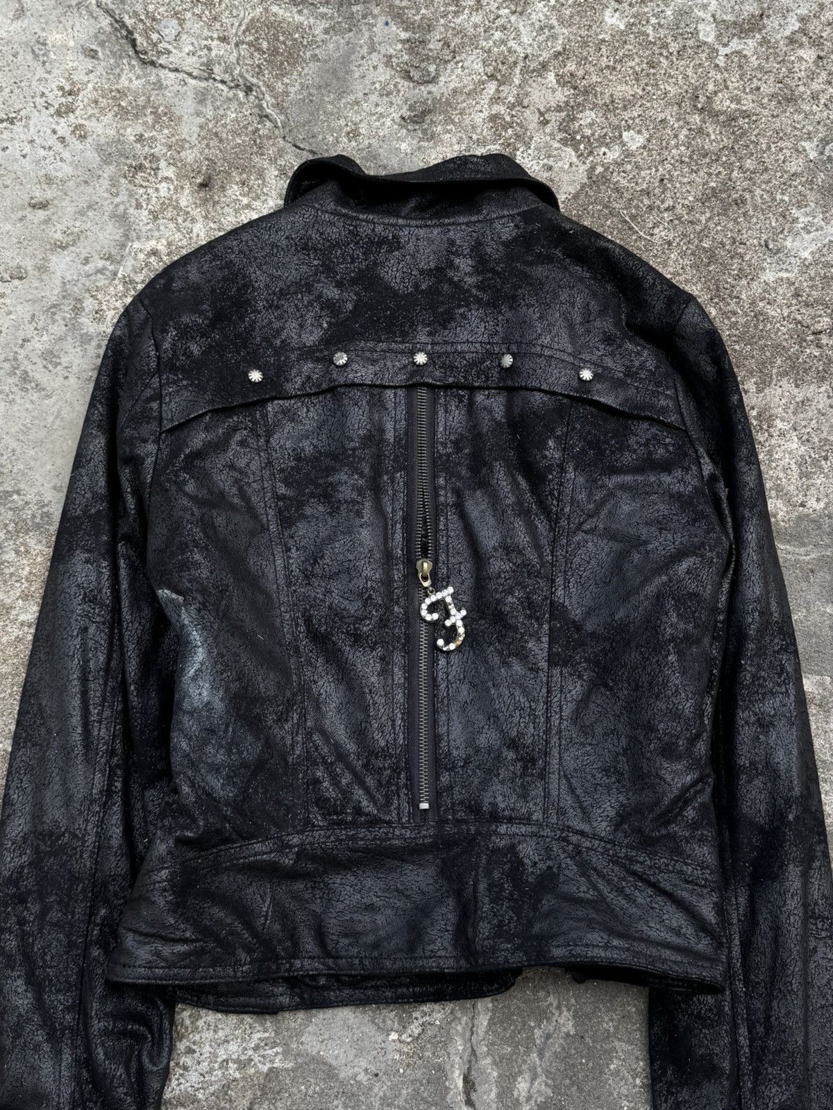 14th Addiction 2000s Waxed Vkei Japanese Jacket Black Size US M / EU 48-50 / 2 - 5 Thumbnail