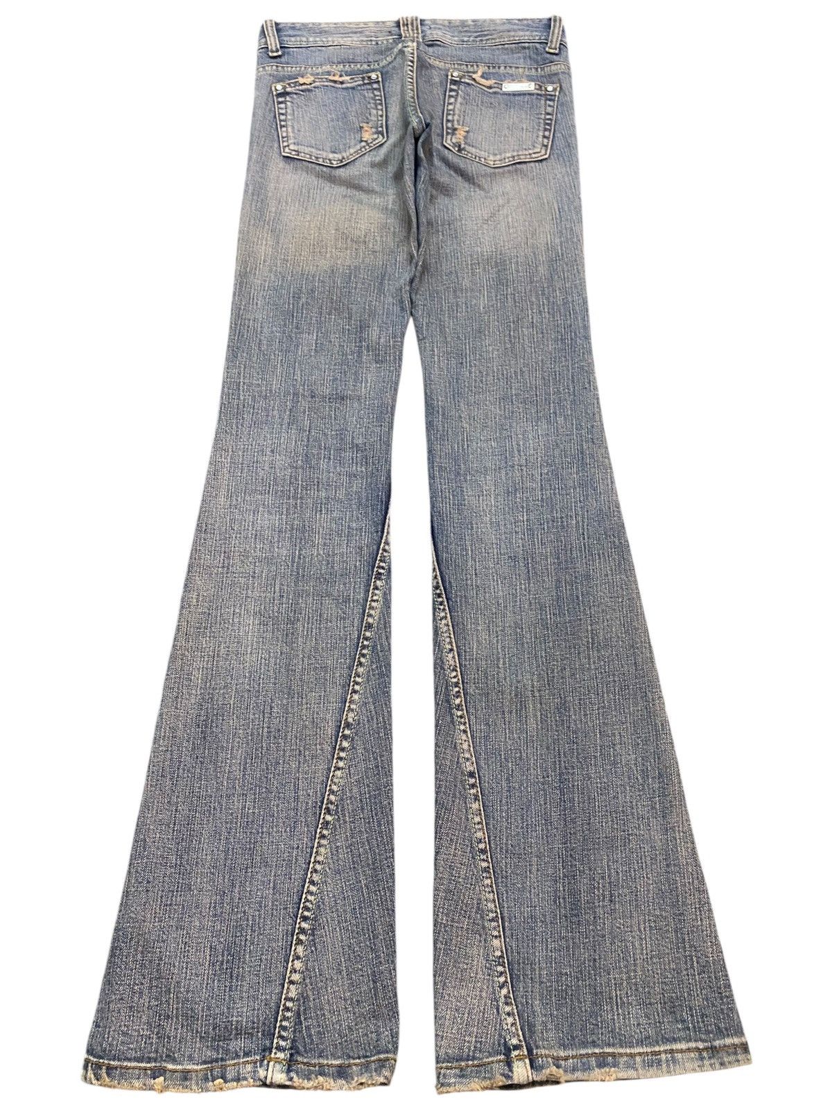 Japanese Brand Vintage Japanese Brand Zazie Mud Wash Distressed Flare Jeans Size 29" - 2 Thumbnail