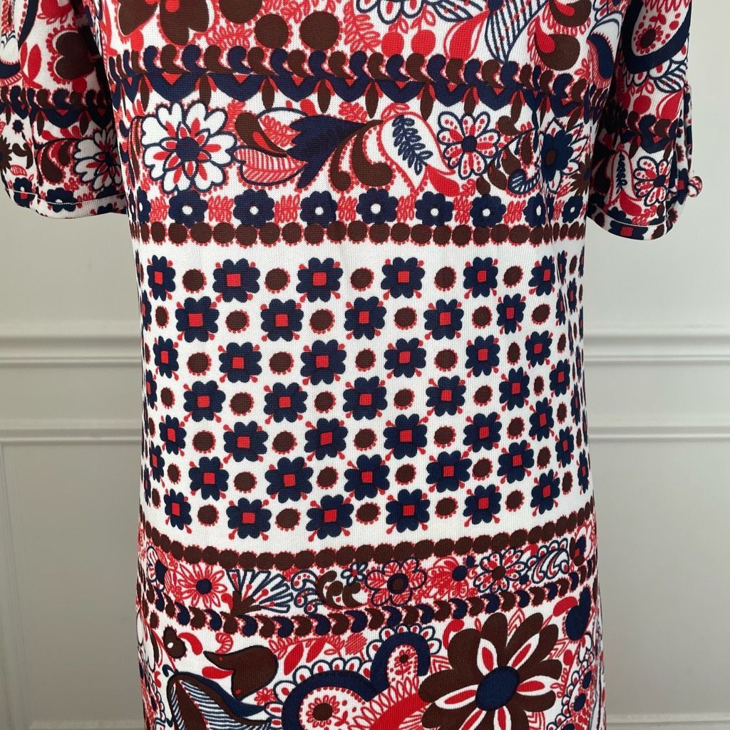 Vintage Vintage 70s Goldworm Italy Short Sleeve Mod Boho Print Dress Size M / US 6-8 / IT 42-44 - 3 Thumbnail