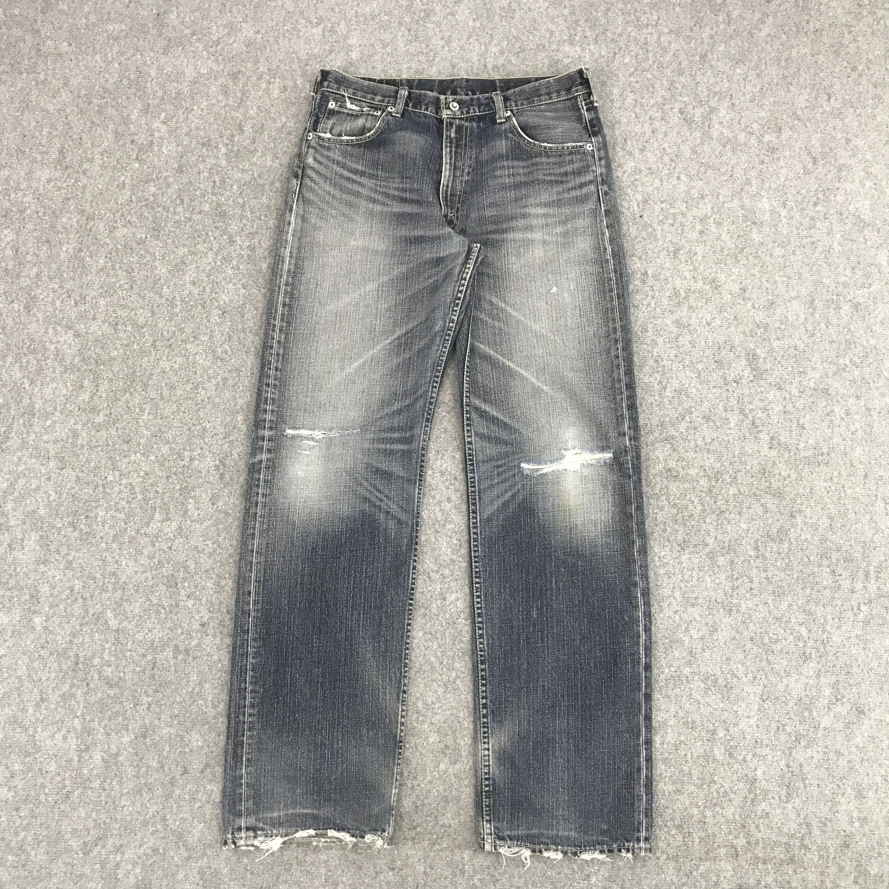Japanese Brand × Levi's LEVI'S JAPAN DISTRESSED BLACK FADED JEANS Size US 33 - 1 Thumbnail