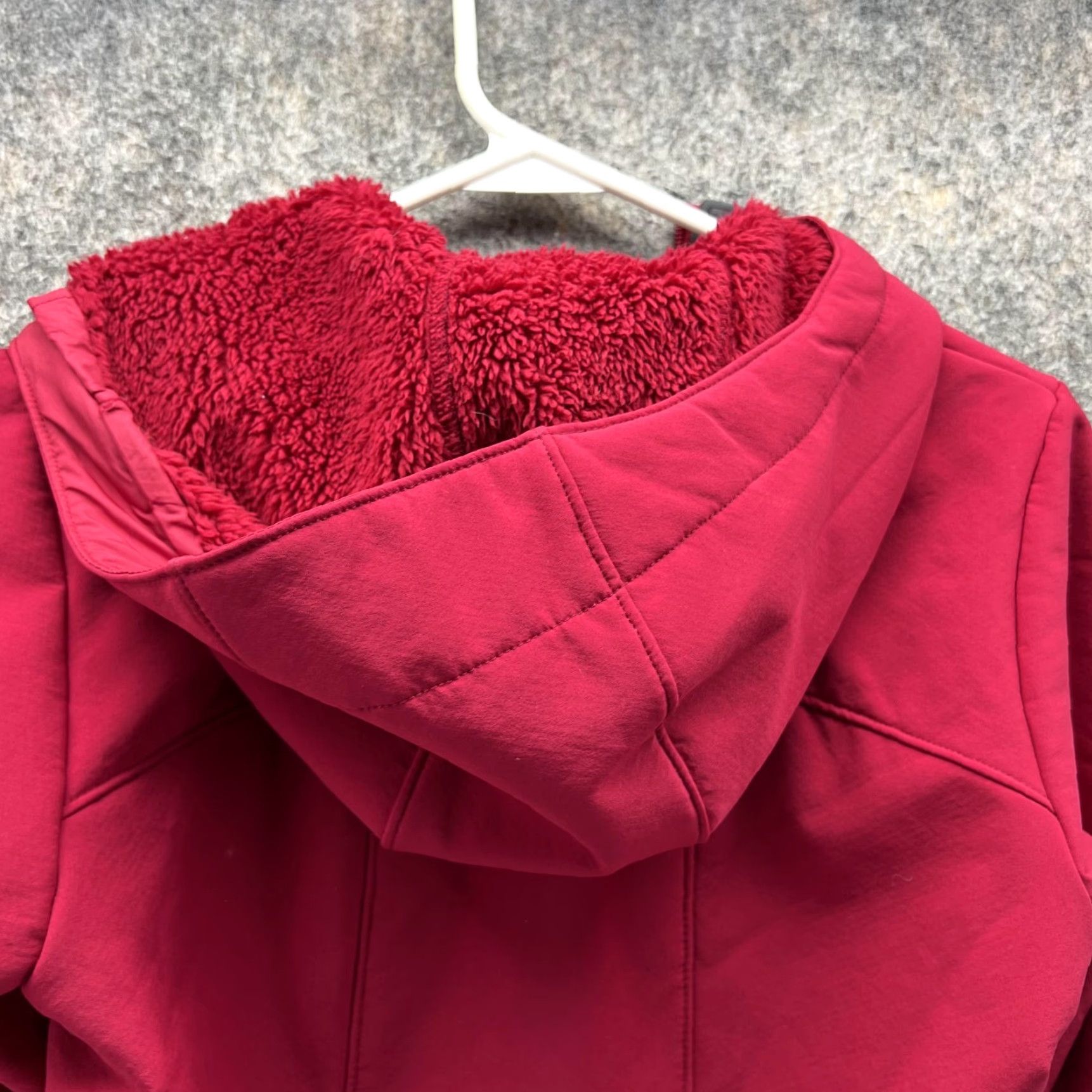 Vintage Columbia Jacket Women XS Red Full Zip Omni Wind Block Hoodie Lined Hooded Basic Jacket Regular Fit Size XS / US 0-2 / IT 36-38 - 2 Thumbnail