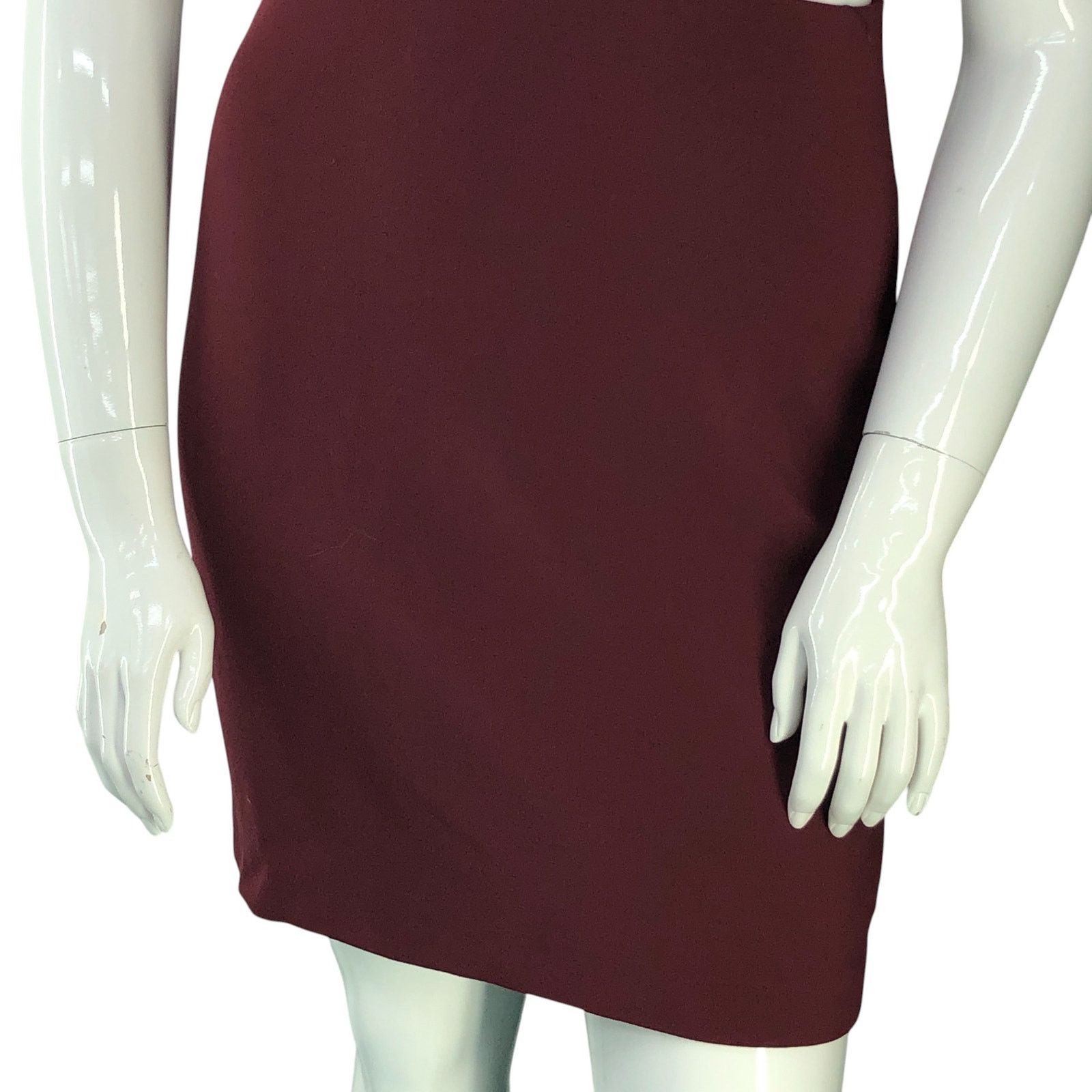 INTERMIX Intermix Sz L Dress Kirby Fitted Cut Out Shift Burgundy NEW Size L / US 10 / IT 46 - 3 Thumbnail
