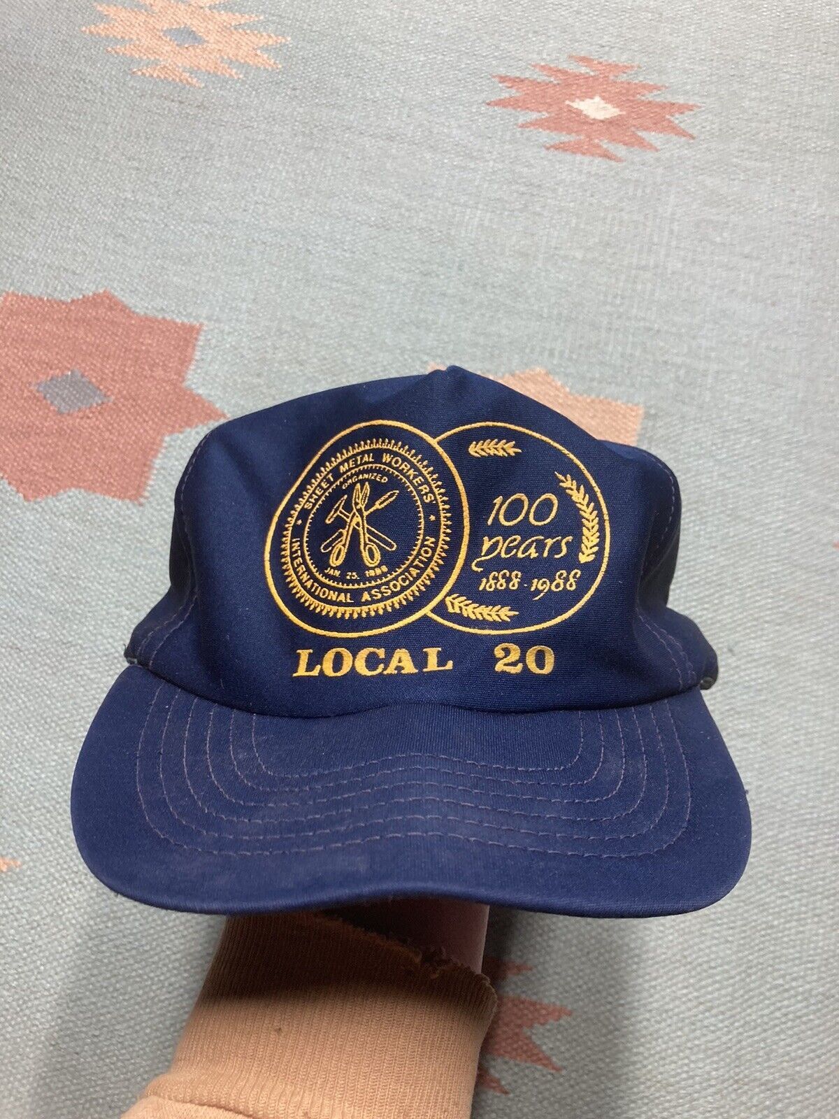 Vintage 80s SnapBa hat local 20 Lansing Michigan Union metal workers Size ONE SIZE - 2 Thumbnail