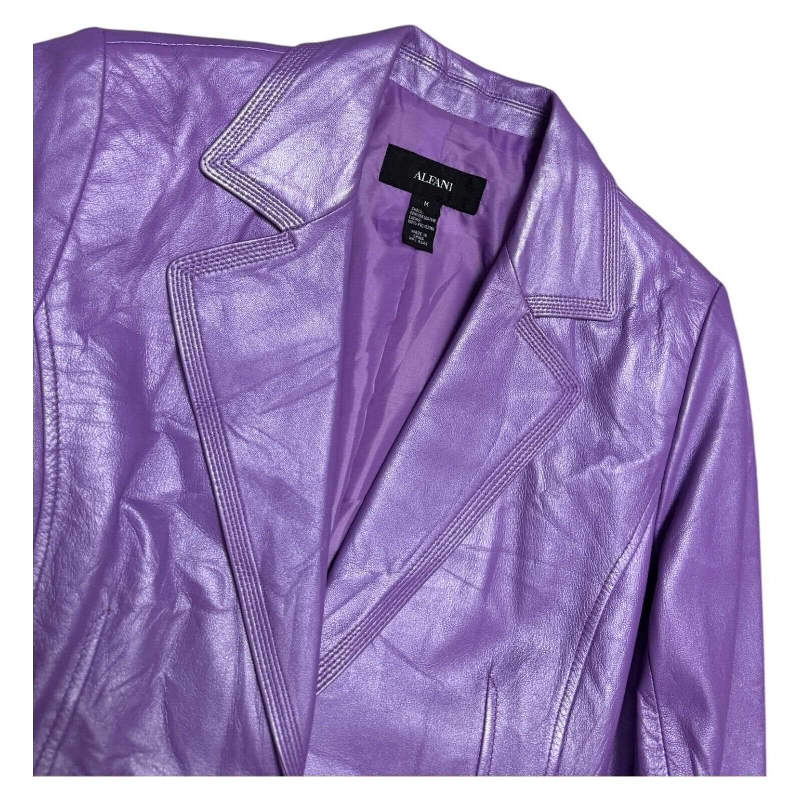 Alfani ALFANI GENUINE LEATHER Luxury Designer Jacket Coat Medium Size M / US 6-8 / IT 42-44 - 2 Thumbnail