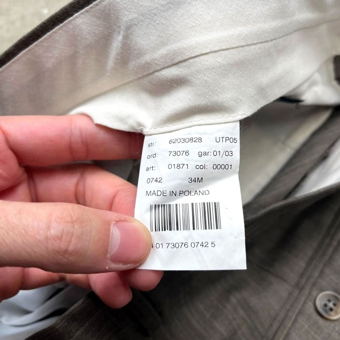 Stafford VINTAGE Stafford Dress Pants Mens 32 Gray 90s Pleated Trousers Size 32x30 grey brown stripe Size US 32 / EU 48 - 3 Thumbnail