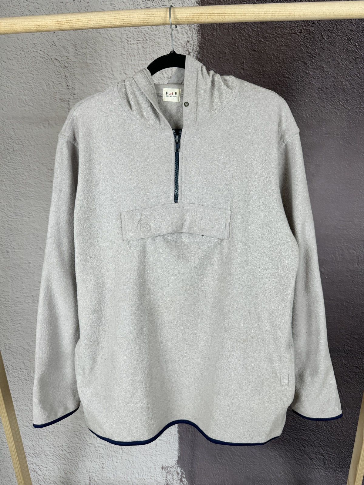 Japanese Brand F at E Feel at Ease vintage fleece half zip anorak hoodie Size US L / EU 52-54 / 3 - 2 Thumbnail