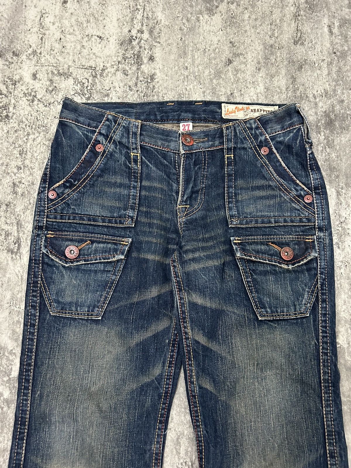 If Six Was Nine × Japanese Brand × Tornado Mart Vintage Brapers Front Pocket Flare Jeans Size US 29 - 5 Thumbnail