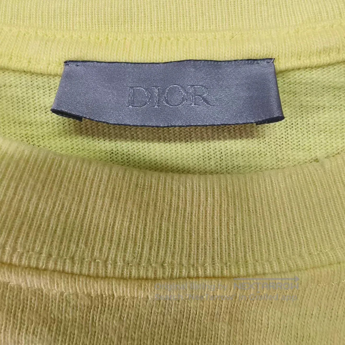 Dior dior ss25 yellow embroidered short sleeve t-shirt. Size XS / US 0-2 / IT 36-38 - 3 Thumbnail