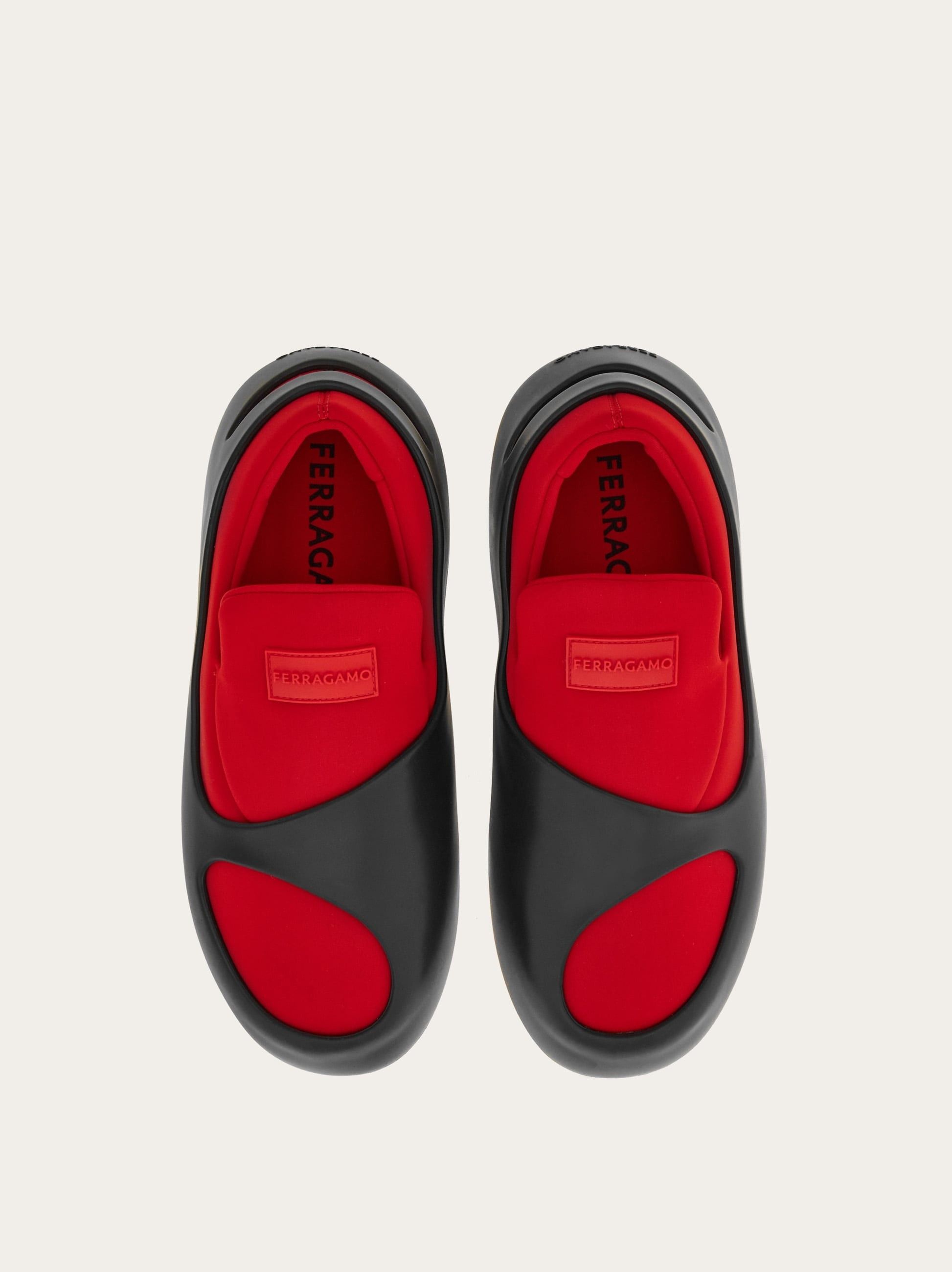 Salvatore Ferragamo o1s1rm0825 Hybrid Slip-on Sneakers in Black/Red Size US 9 / EU 42 - 2 Thumbnail