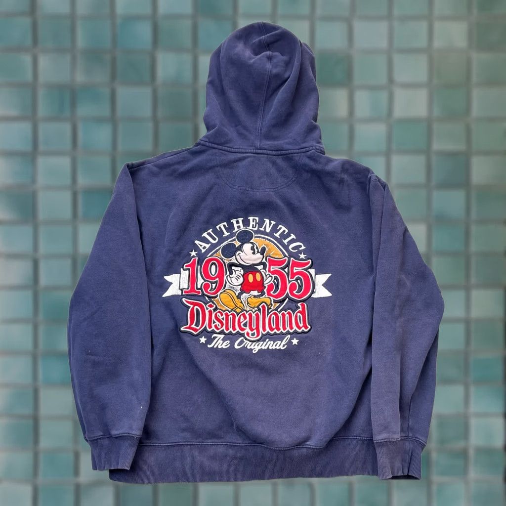 Disney Disney Hoodie Mens Medium Blue Disneyland 1955 Embroidered Full Zip Size US M / EU 48-50 / 2 - 1 Thumbnail