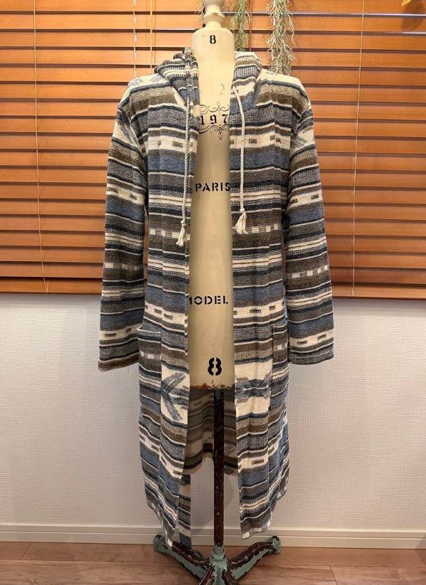 If Six Was Nine × Japanese Brand Goa Native Blanket Long Hooded Cardigan Blue Size US S / EU 44-46 / 1 - 1 Thumbnail