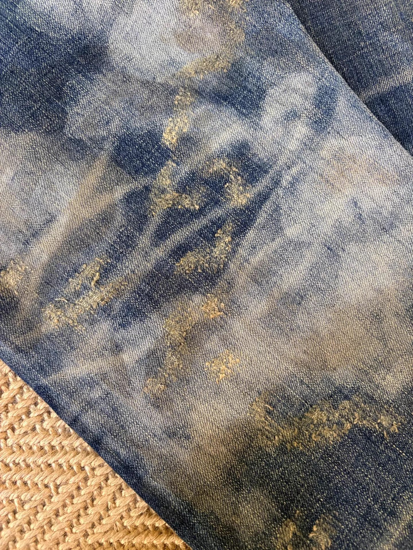Neighborhood Neighborhood 24SS Mud Dye Washed Distressed Cut Jeans L Size US 34 / EU 50 - 6 Thumbnail