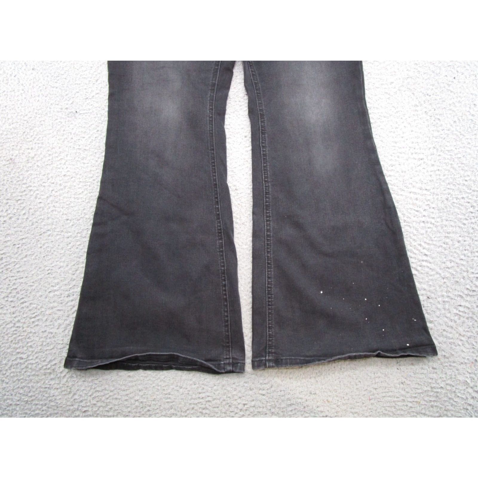 Vintage Maurices M Jeans Black High Rise Flare Denim Stretch Size 14 Reg Women's Jeans Size 36" / US 14 / IT 50 - 3 Thumbnail