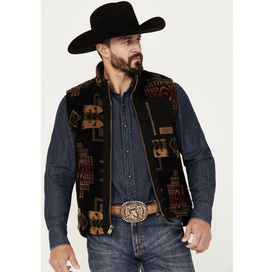 Pendleton Pendleton Ridgeline Berber Fleece Vest Mens Black XL NWT Size US XL / EU 56 / 4 - 1 Thumbnail