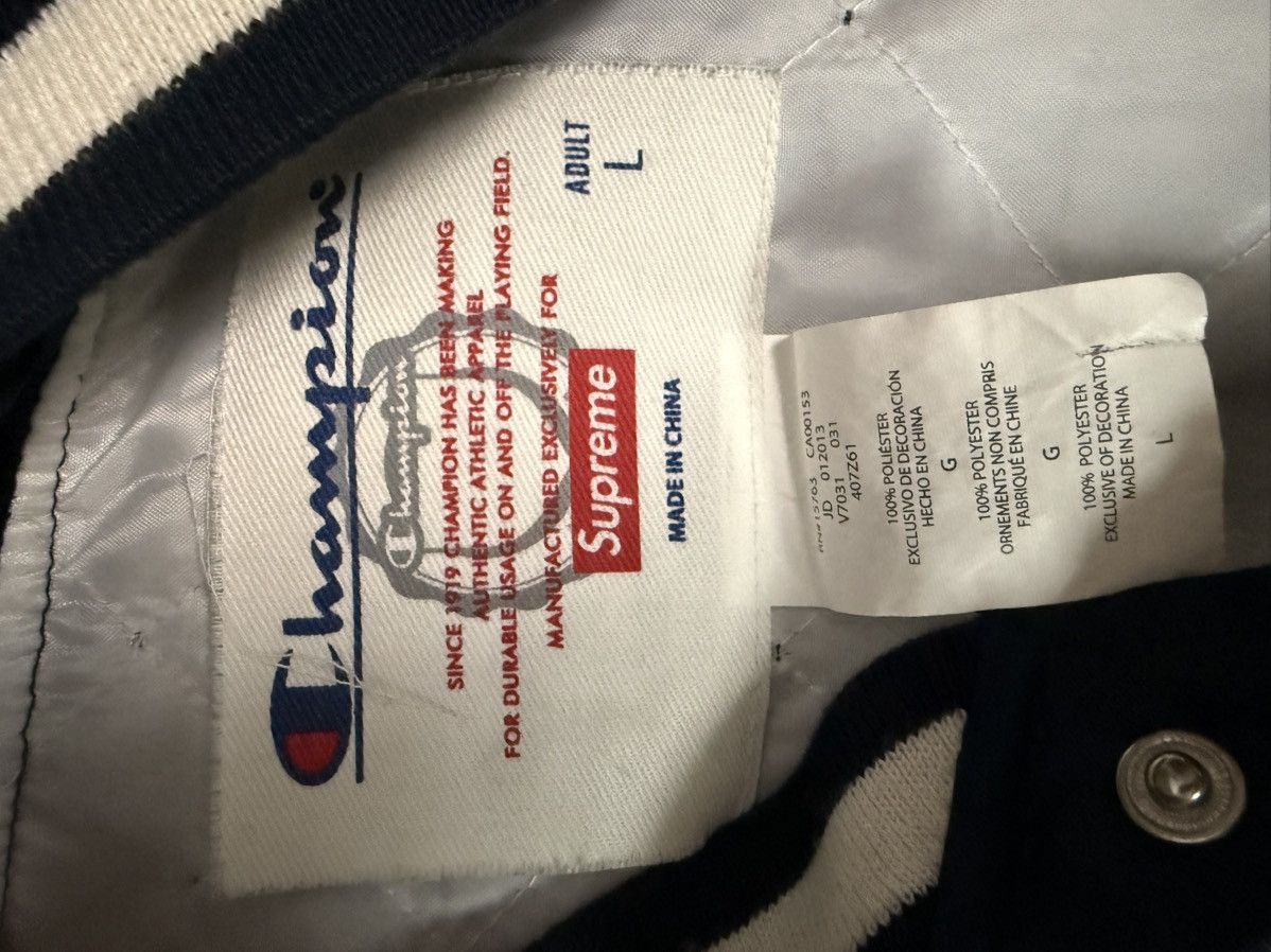 Champion × Supreme Supreme x Champion s/s11 Satin Varsity Jacket Size US L / EU 52-54 / 3 - 3 Thumbnail