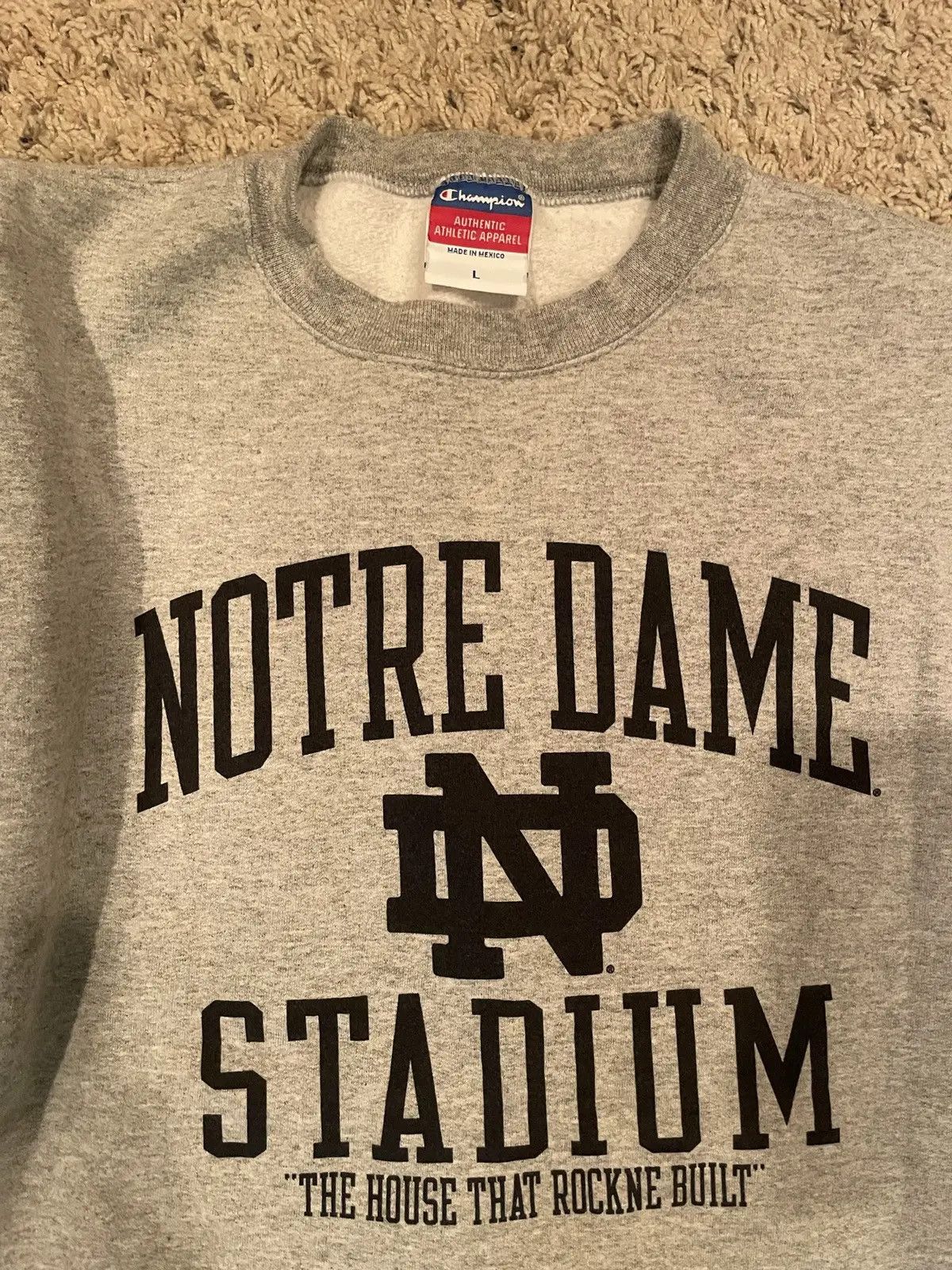 Champion Bundle: Notre Dame Logo Long Sleeve and Sweatshirt Size US L / EU 52-54 / 3 - 8 Thumbnail