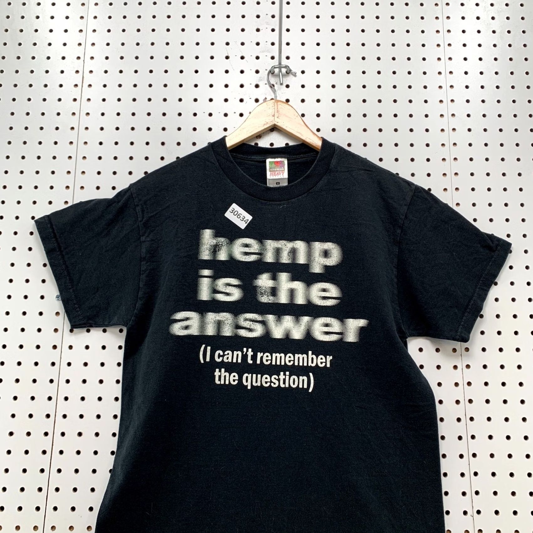 Fruit Of The Loom VINTAGE Fruit of the Loom Shirt Mens Medium Black Funny Marijuana Hemp Quote 19.5x27.5 Size US M / EU 48-50 / 2 - 5 Thumbnail