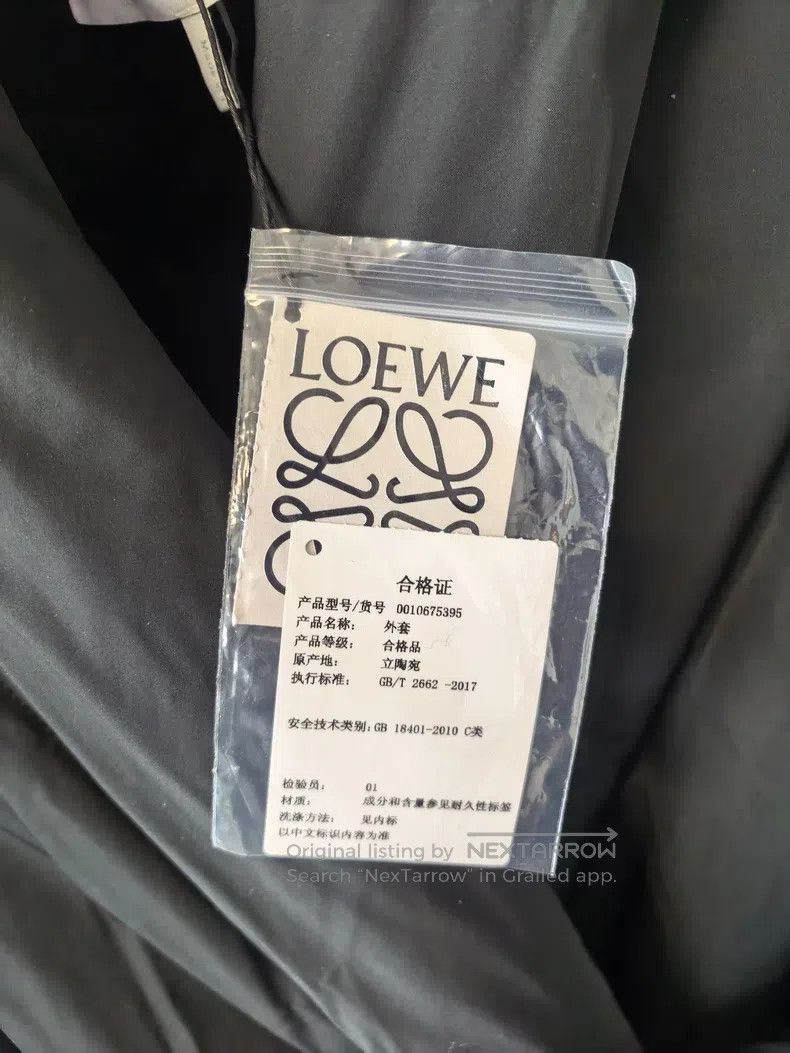 Loewe Loewe Coat Cotton Jacket with Logo on Back and Belt, Adjus Size 4XL / US 24-26 - 8 Thumbnail