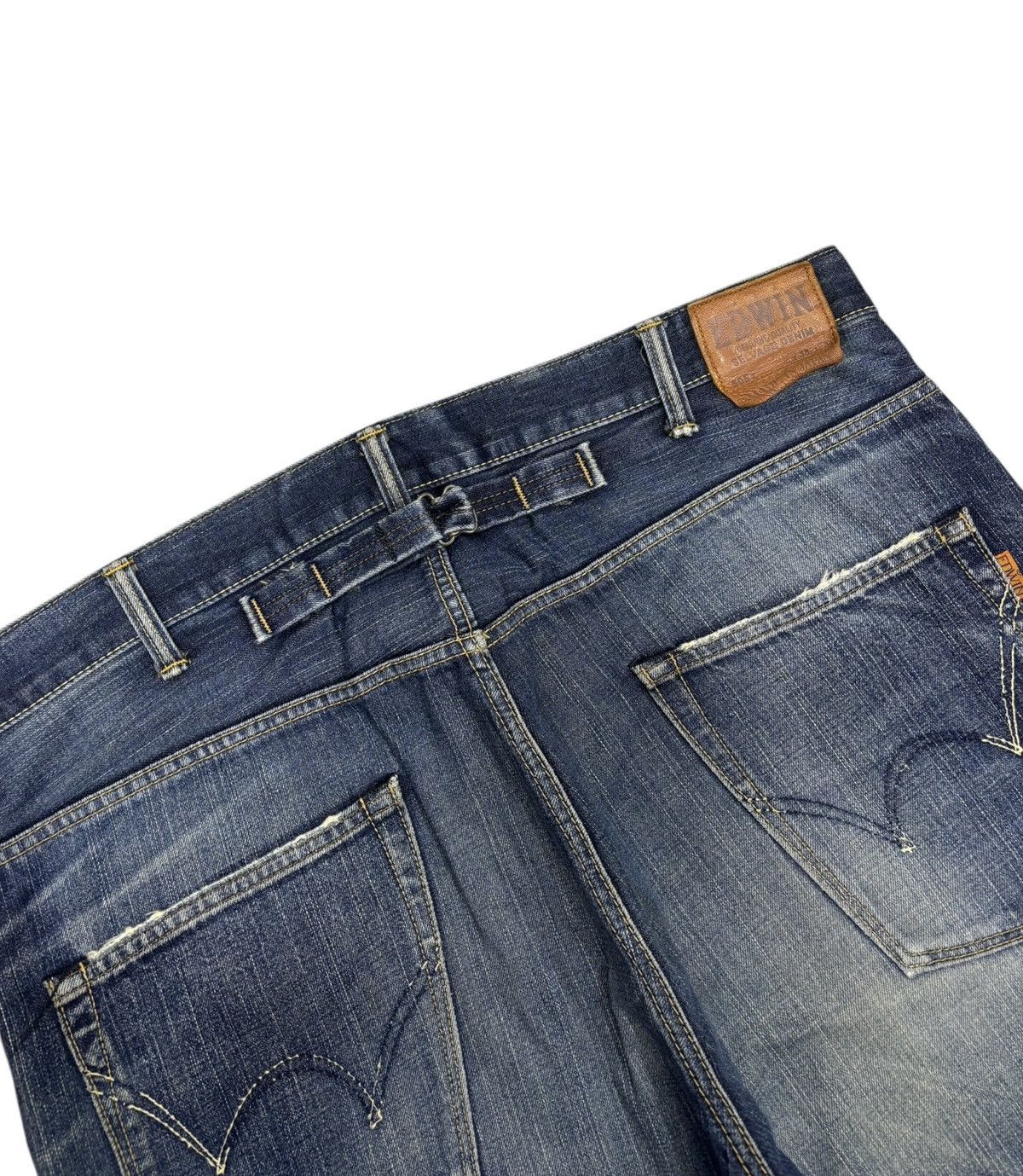 Edwin × If Six Was Nine × Le Grande Bleu (L.G.B.) 🔥VINTAGE EDWIN 505z SELVAGE DENIM MADE IN JAPAN BAGGY JEANS Size US 41 - 9 Thumbnail