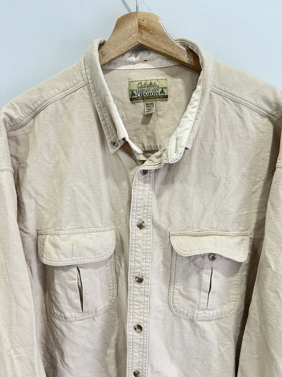 Cabelas Cabelas Chamois Deerskin Soft Button Up Shirt 3XL Size US XXL / EU 58 / 5 - 4 Thumbnail