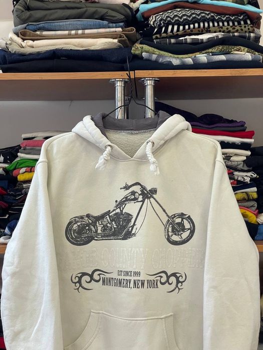 Vintage Orange County Choppers Hoodie Sweatshirt New York Flames Y2K