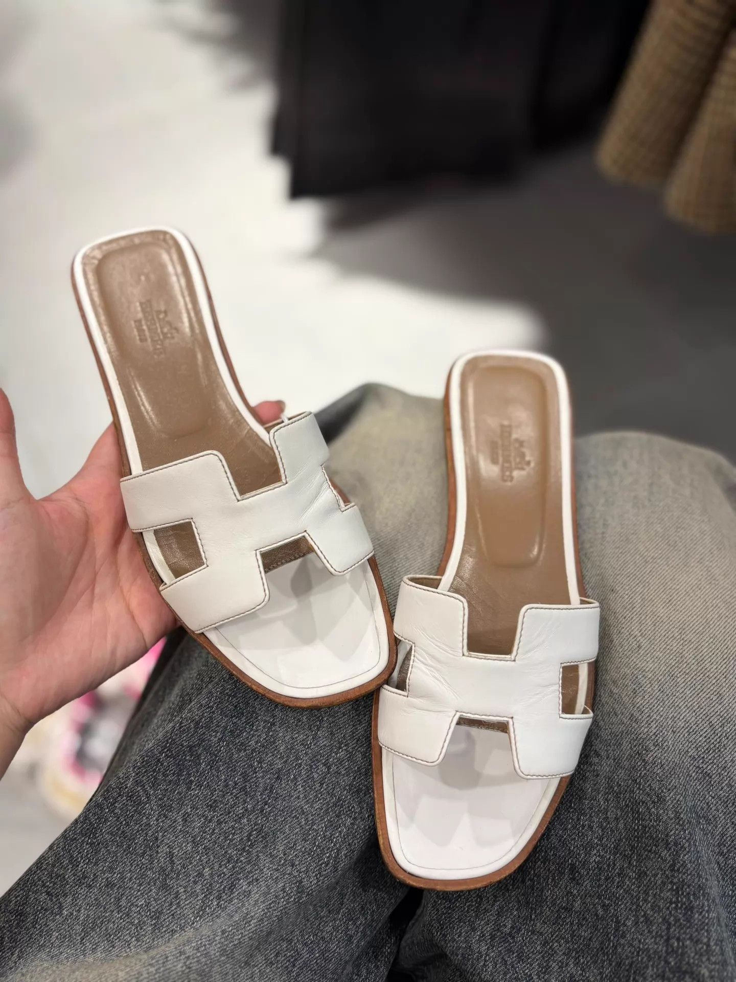 Hermes Hermes White H Slipper 98 New 36.5 (36/35.5) Size US 6 / IT 36 - 2 Thumbnail