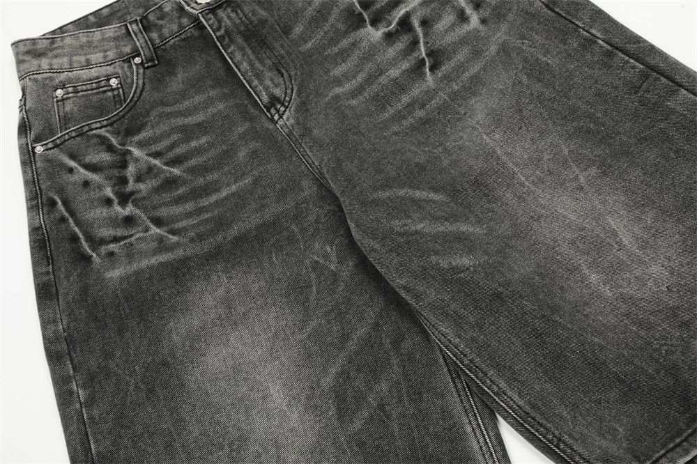 Japanese Brand × Vintage Men's loose wide-leg punk distressed washed denim shorts Size US 32 / EU 48 - 6 Thumbnail