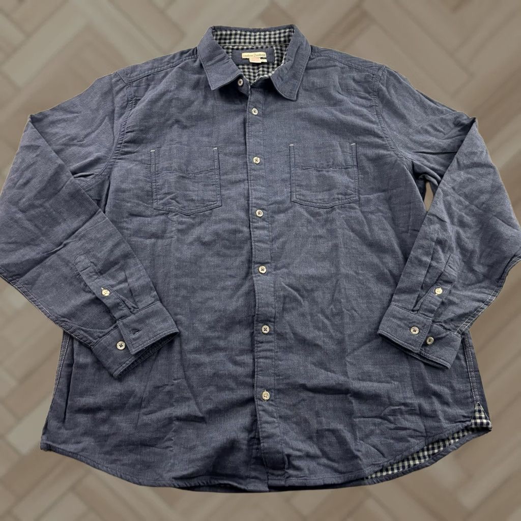 Carbon2Cobalt Carbon 2 Cobalt Button-Up Long Sleeve Shirt Men's L Blue Cotton Shirt Size US L / EU 52-54 / 3 - 1 Thumbnail