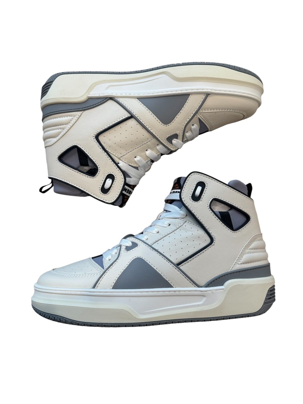 Just Don Just Don High-Top Sneakers | Cream/Grey/Black Size US 9 / EU 42 - 3 Thumbnail